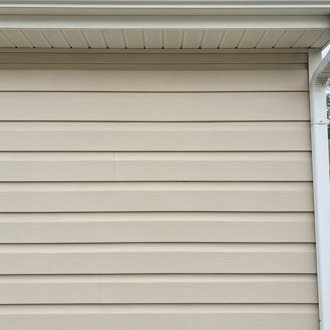The same siding soft-washed to a clean, bright finish.